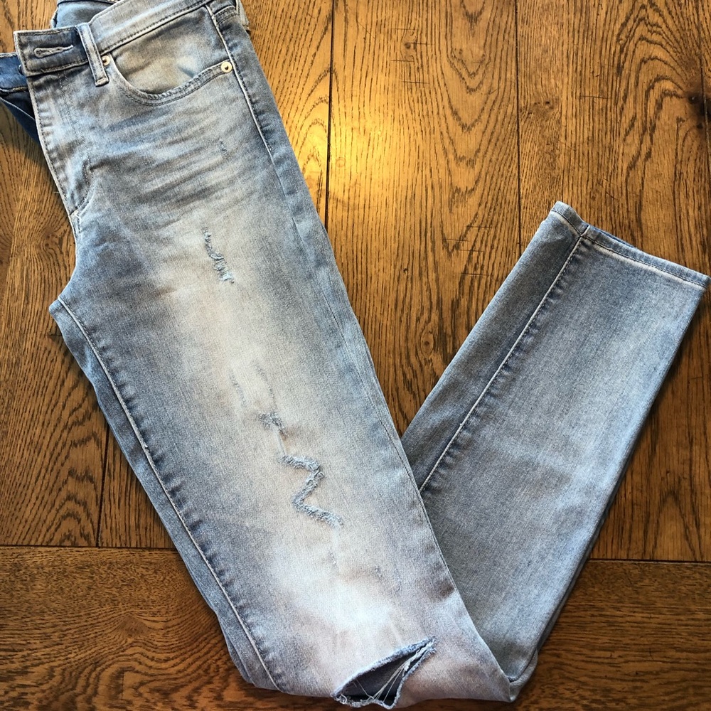 GAP distressed slim straight jeans - Picture 3 of 8
